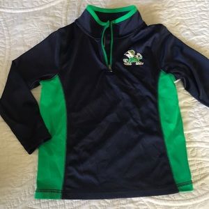 Boys Notre Dame 3/4 zip-up